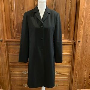 Stefanel long black dress coat